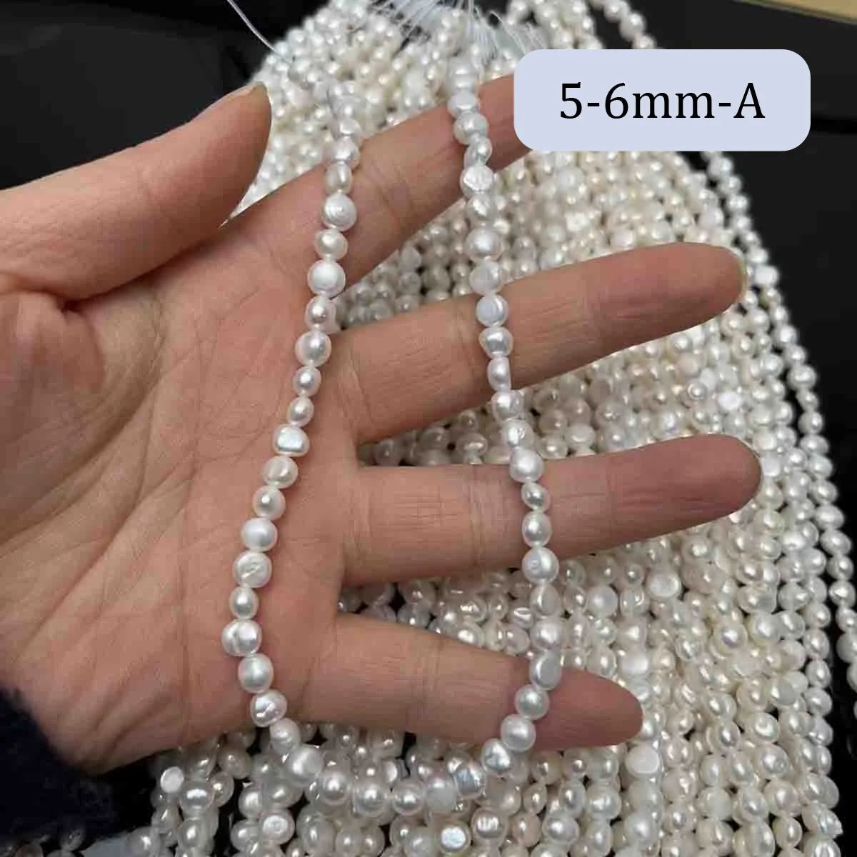 4–5 mm barocke gestreifte kleine Perlen, natürliche Süßwasserperlen für Schmuckherstellung, Zubehör, DIY-Halskette, Armband, Zubehör