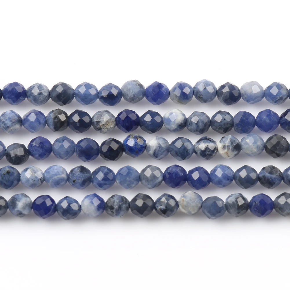 2 3 4mm natürliche facettierte Citrin Opal Jade Onyx Edelstein Perlen runde Mineral perlen für Schmuck herstellung DIY Armband Zubehör