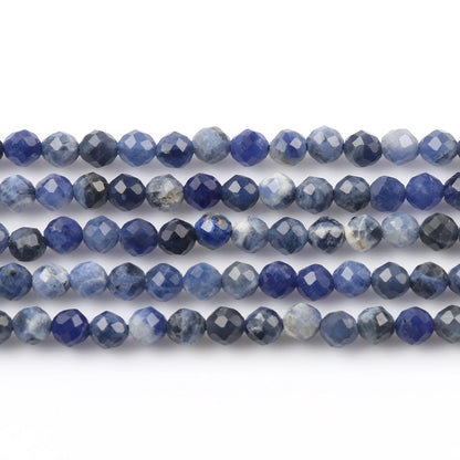 2 3 4mm natürliche facettierte Citrin Opal Jade Onyx Edelstein Perlen runde Mineral perlen für Schmuck herstellung DIY Armband Zubehör