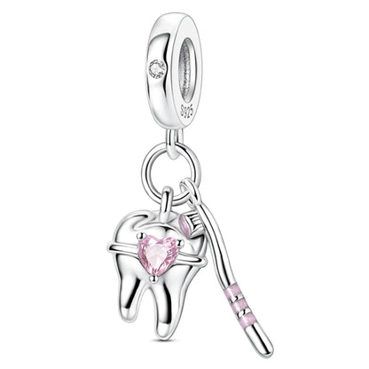 Heißer Verkauf Charms Perlen 925 Sterling Silber Farbe Bogen Kreuz Lebensbaum Perlen Fit DIY Original Armreif Charme Anhänger Schmuck