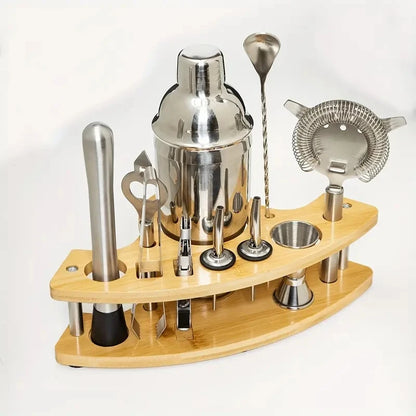 Edelstahl Cocktail Shaker Barkeeper Tools Martini Sharker Getränkemixer Set mit Aufbewahrungstasche Barkeeper Kit 6/7/10 Stück