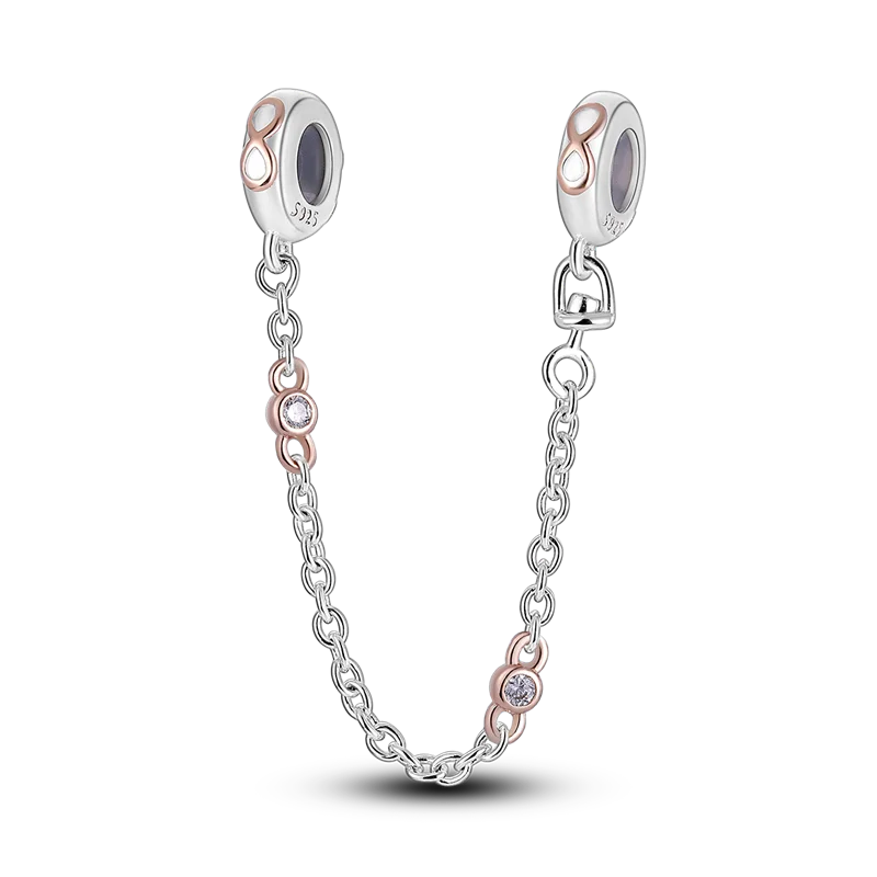 Silberverschluss, 925er-Sterlingsilber, CZ-Pflaster-Clip-Charms, Gänseblümchen-Perlen, Stopper, Sicherheitskette, passend für Original-Armreif, Schmuck-Clip
