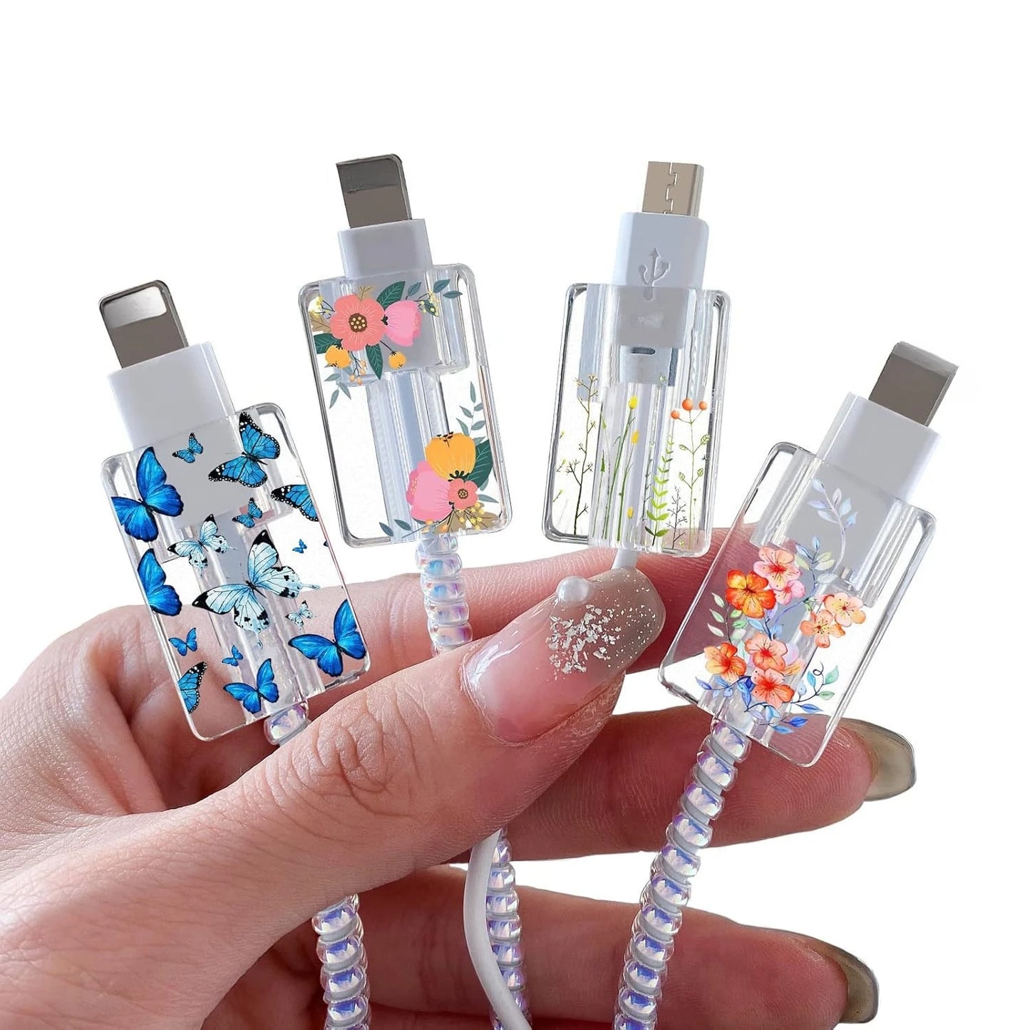1 stücke Weiche Silikon Ladegerät Kabel Wickler Schnelle Ladekabel Schutzhülle für Apple IPhone Datenkabel rosa liebe Fall Clip