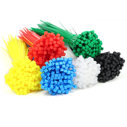 100 Stück selbstsichernde Nylon-Kabelbinder 100/150/200mm – Verstellbare Kabelbinder aus Kunststoff für Haus und Garten