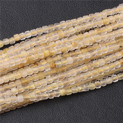 Heiße Natürliche Facettierte Stein Perle 2-3mm Kleine Quadratische Quarz Granat Glas Cube Lose Perlen Für Schmuck Machen hand Zubehör