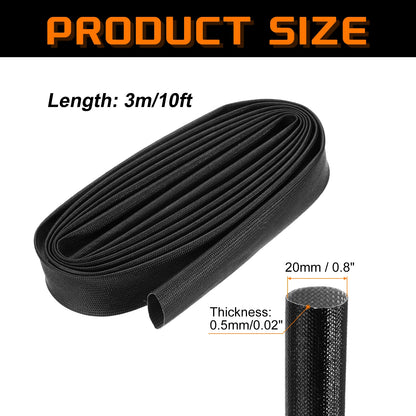 1/3 Meter geflochtene Kabelhülse, 12–25 mm ID, 200 °C, hitzebeständig, 1500 V, Glasfaser-Drahtisolierung, Kabelschutz, Organizer-Management