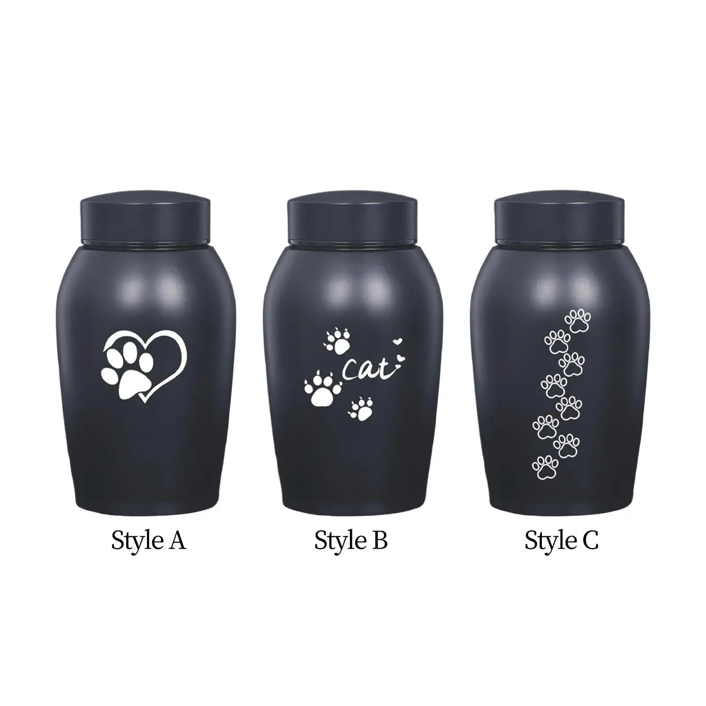 Dog Cat Ashes Stainless Steel Pet Urn Funeral Cremation Urn Pet Burial Memorial Keepsake Box Kitty Kitten