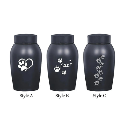 Dog Cat Ashes Stainless Steel Pet Urn Funeral Cremation Urn Pet Burial Memorial Keepsake Box Kitty Kitten