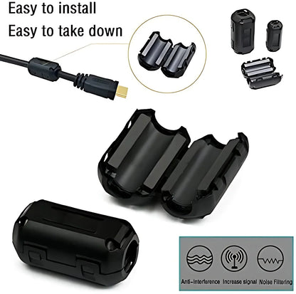10 Stück Schnapp magnet ring ferrit filter für Kabel abschirmung abnehmbarer EMK-Innen durchmesser 3,5mm 5/7/9/11/13/15mm Ent magneti sierungs filter