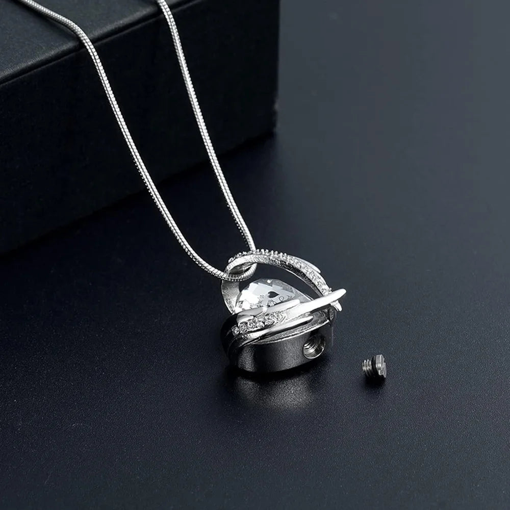 Denkmal Einäscherung Herz Urne Halskette-schöne Engel Flügel Asche Einäscherung Schmuck, um Erinnerungen zu schätzen, einzigartige Andenken Anhänger