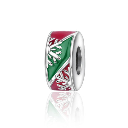 Frohe Weihnachten-Charm aus 925er-Sterlingsilber, Kiefernbaum, Weihnachtsmann, Schneehaus, passend für DIY-Armbänder, Halsketten, Urlaubs- und saisonale Geschenke