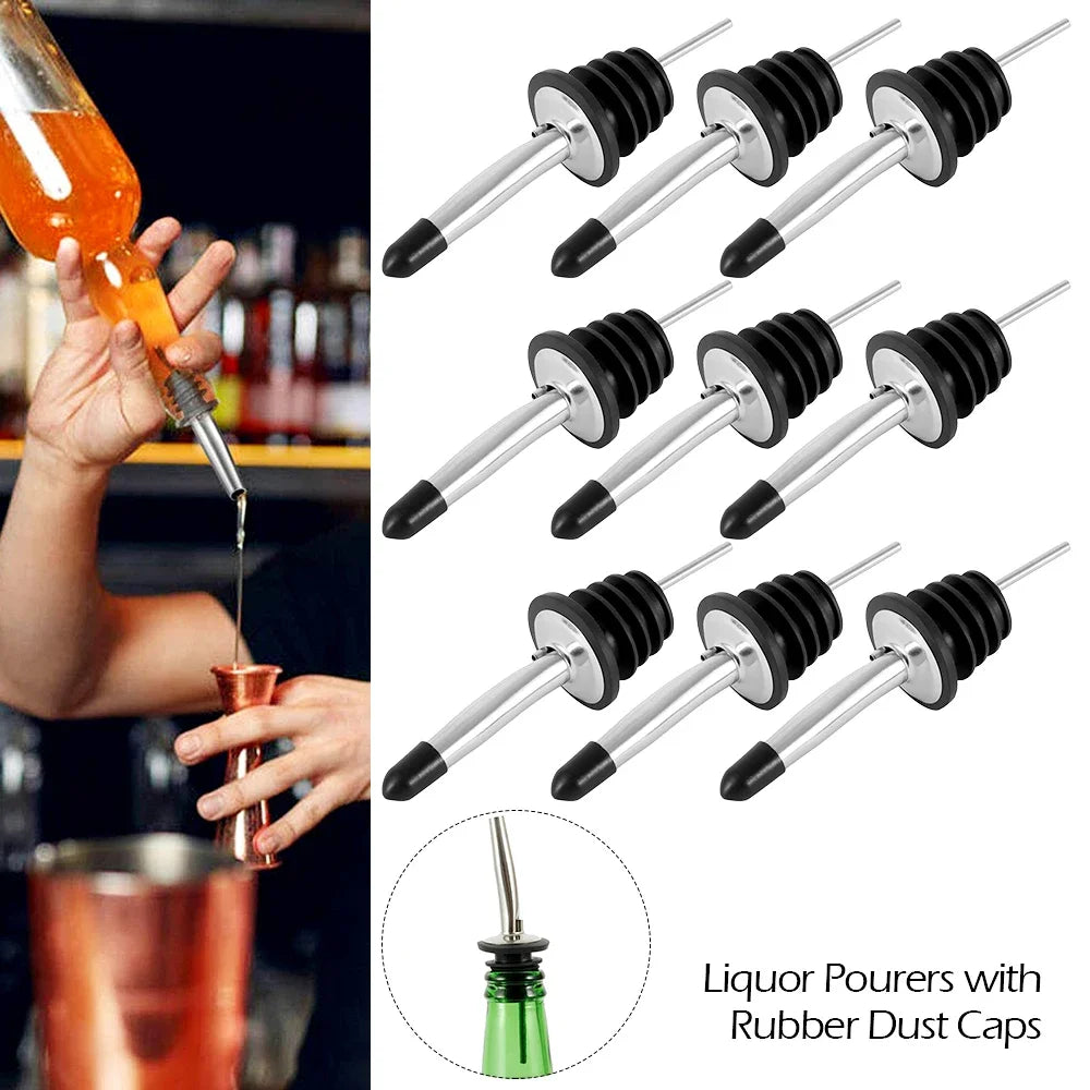 12/24 stücke Edelstahl Klassische Flasche Ausgießer Konischen Auslauf Schnaps Ausgießer Fluss Wein Flasche Ausgießer Stopper Bar Zubehör