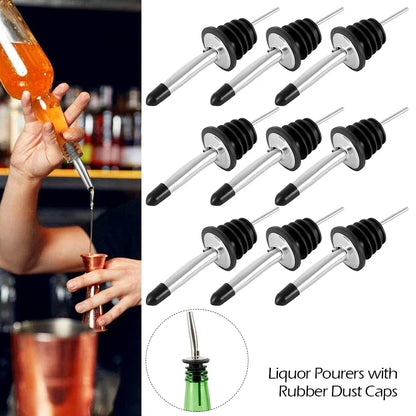 12/24 stücke Edelstahl Klassische Flasche Ausgießer Konischen Auslauf Schnaps Ausgießer Fluss Wein Flasche Ausgießer Stopper Bar Zubehör