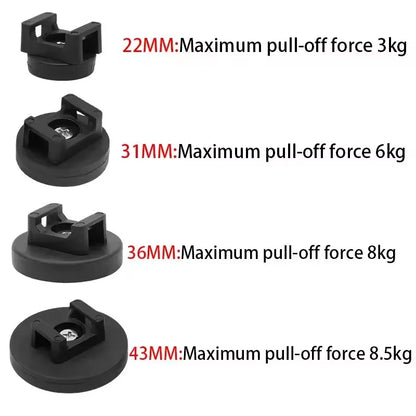 22/31/36/43mm Starker Magnet Magnetische Basis Feste Kabelbinder-Halterung Sattelförmig Mit Kabelbindern Kabelschnallen Rohrhalterung
