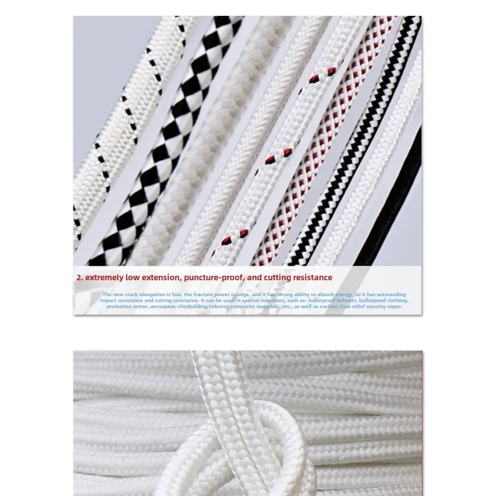 Hersteller Dyneema Seil Ultrahochmolekulares Gewicht Polyethylen UHMWPE Seil Offshore UV Korrosionsschutz Schiffskabelfolie