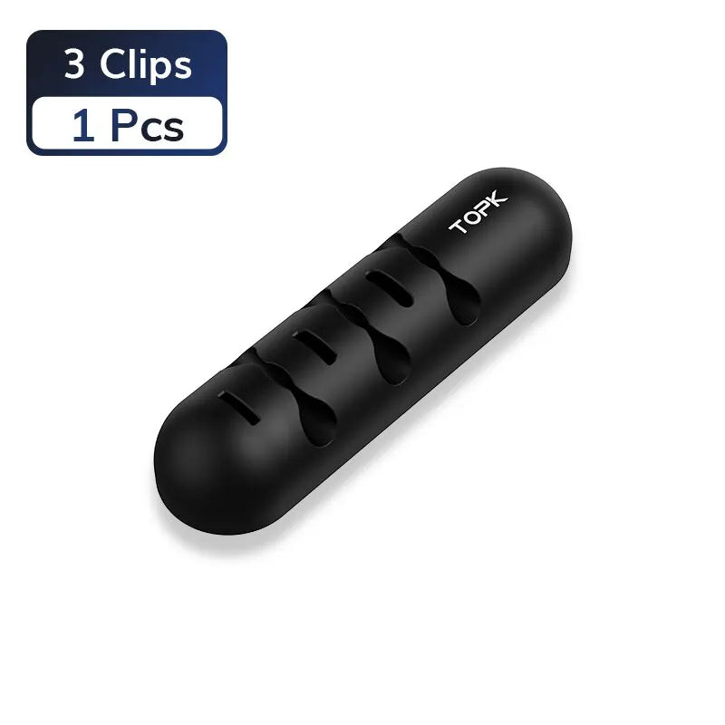 Topk l35 kabel organisator magnet stecker box silikon kabel wickler flexible kabel management clips für maus kopfhörer
