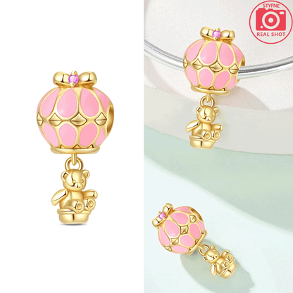Original funkelnde Charm-Perlen aus 925er-Sterlingsilber, Gold, Rose, heller Stern, Herz, passend für Armbänder, DIY-Jubiläums-Schmuck, Geschenk