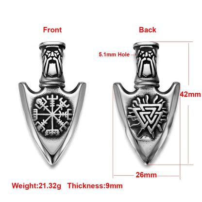 Edelstahl Viking Nordischer Anhänger für Halskette DIY Zubehör Schmuckherstellung Erkenntnisse Männer Charm Supplies Punk Axt