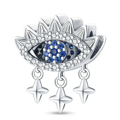 Heißer Verkauf 925 Silber Farbe Evil Eye Charm Dämon Auge Perle Für Original Armband & Armreif DIY Machen Mode Schmuck geschenk