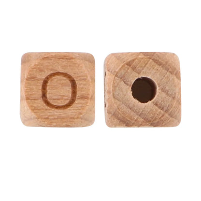 10/20/30/50 Stück Buchenholz-Buchstabenperlen 10mm 12mm Umweltfreundliche Naturholz-Alphabetperlen für Armband- und Halskettenherstellung