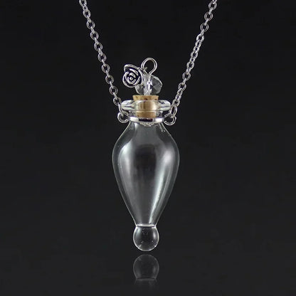 Mode Glas Parfüm Ätherisches Öl Flasche Anhänger DIY frauen Parfüm Wunsch Knochen Asche Lanugo Duft Enhancer Halskette