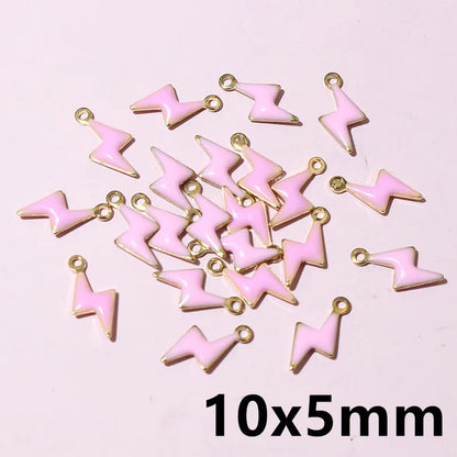 20 Stück Edelstahl Emaille Dolphin Lightning Moon Charms Anhänger für Ohrringe Armband Halskette DIY Schmuck Herstellung Zubehör