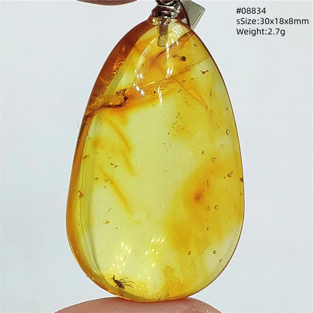 Natürlicher Bernstein-Anhänger Blumenförmiger Gelber Baltischer Bernstein Damen Herren Schmuck Reiki-Stein Burma AAAAAAA