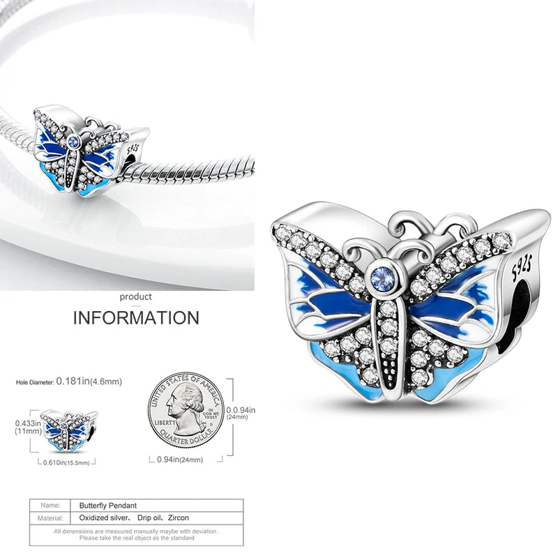 Katze Schmetterling Gänseblümchen CZ Pave Clip Charms Positionierung Schnalle 925 Sterling Silber Silikon Spacer Perlen passen Original Racelet DIY