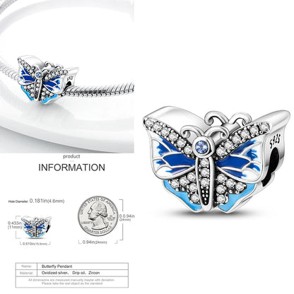 Katze Schmetterling Gänseblümchen CZ Pave Clip Charms Positionierung Schnalle 925 Sterling Silber Silikon Spacer Perlen passen Original Racelet DIY
