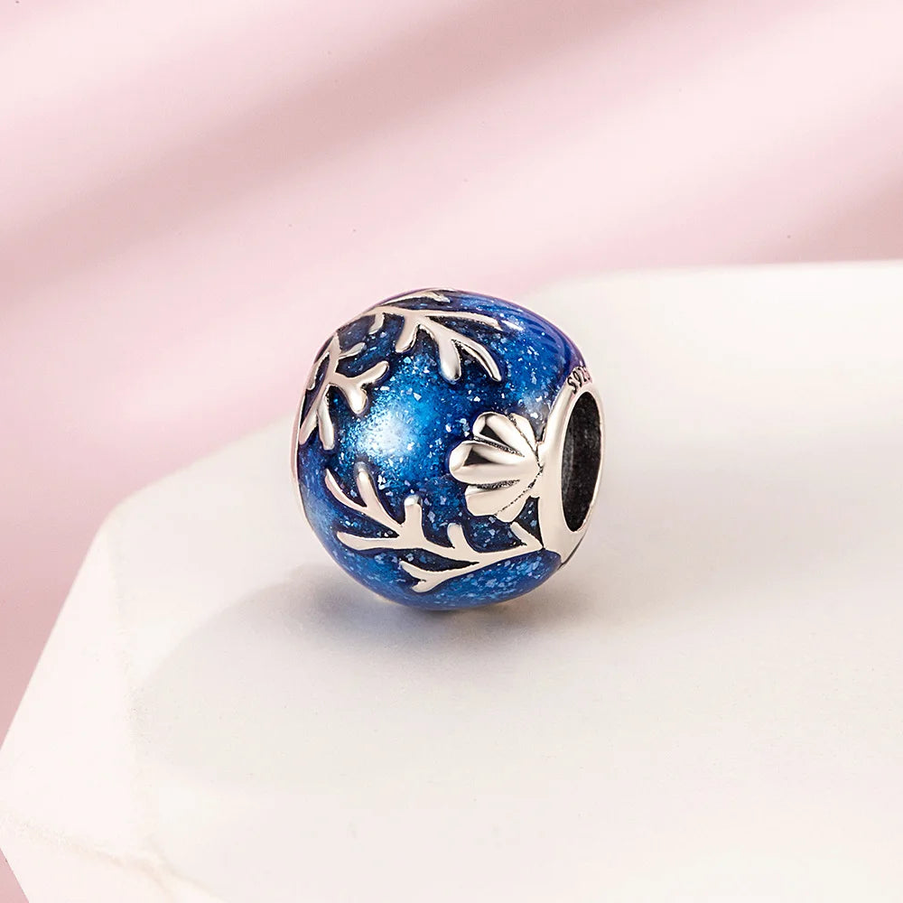 Ocean Series 925er Sterlingsilber, Wal, Schildkröte, kleiner Fisch, Qualle, Delfin, blauer Charm, passend für DIY-Armband, Halskette, Party-Schmuck