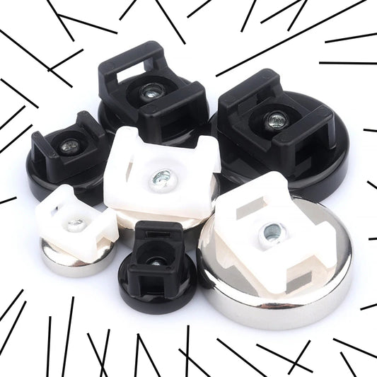 2/4/8 stücke Starke Gummi Magnet basis Feste Kabelbinder Halter Sattel Geformt Mit Kabelbinder Clips Kabel Schnallen rohr Montage Halter