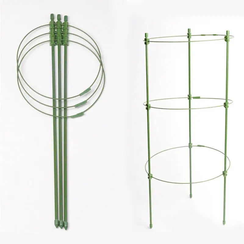 1/3/9 Stück/Set 3-Schichtige Pflanzenstütze Wachstumsstäbe Runde Pflanzenstützringe Kunststoff-Pflanzenkäfig-Holder Blumentopf-Kletterhilfe