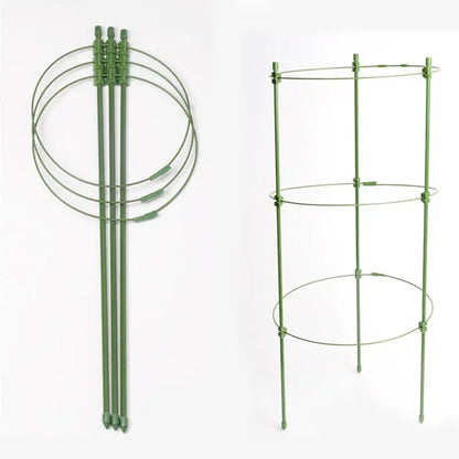 1/3/9 Stück/Set 3-Schichtige Pflanzenstütze Wachstumsstäbe Runde Pflanzenstützringe Kunststoff-Pflanzenkäfig-Holder Blumentopf-Kletterhilfe