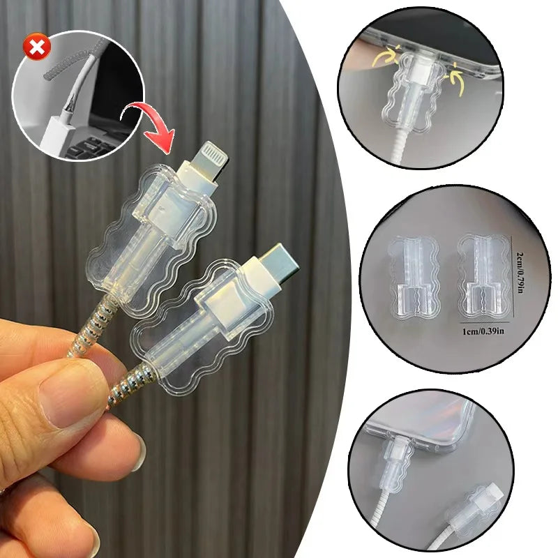 1/10 stücke Daten Kabel Schutz Ärmeln Anti Bruch Kabel Saver Flexible Ladegerät Kabel Wickler für iPhone Android Telefon Zubehör ﻿