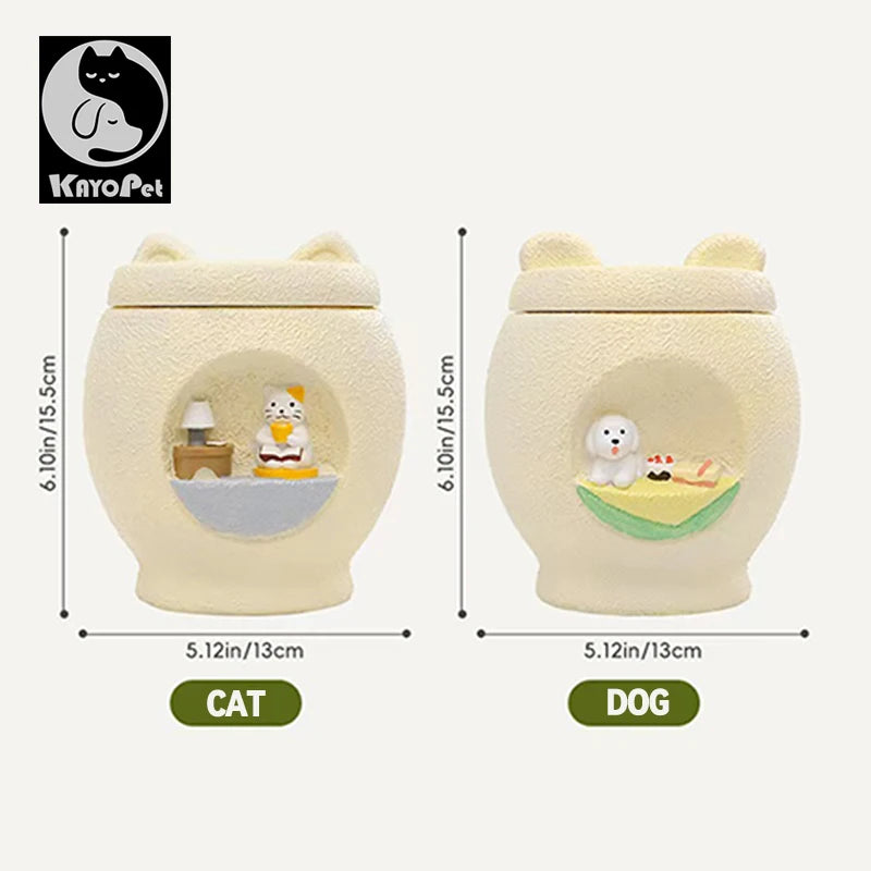 Haustier-Urnenform für Katzen und Hunde, Gedenk-Einäscherungsurne, original handgefertigte Dekoration, Beerdigung, Katzen- und Hundeurne, Gedenkbox