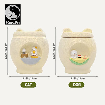Haustier-Urnenform für Katzen und Hunde, Gedenk-Einäscherungsurne, original handgefertigte Dekoration, Beerdigung, Katzen- und Hundeurne, Gedenkbox
