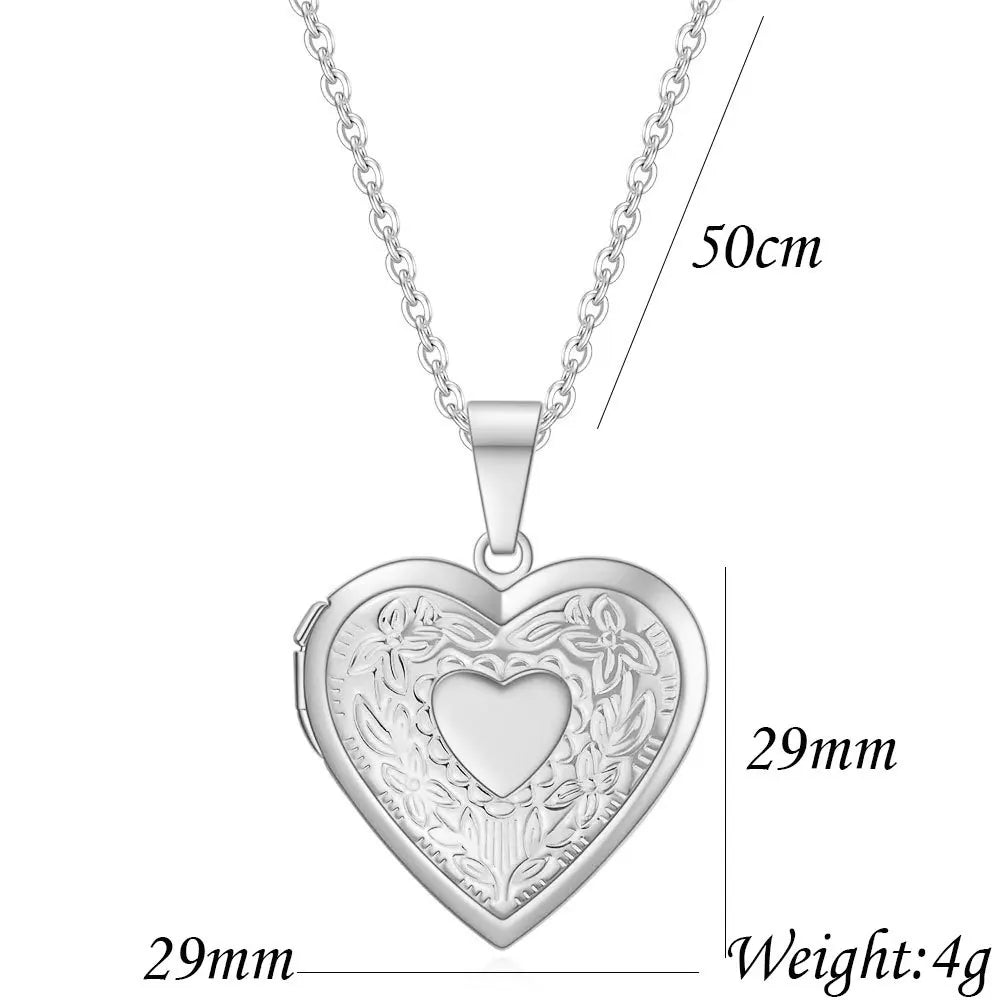 Vintage Edelstahl Offenes Herz Anhänger Halskette Für Frauen Und Mädchen Schmuck Zubehör Geschenk