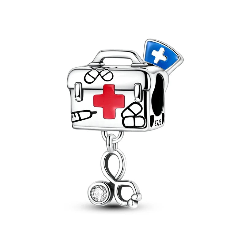Flugzeug-Charm, 925er Silber, Original-Zirkon, Kleeblatt, Avocado, Charms, Perle, passend für Armbänder, DIY-Schmuck für Frauen, Hochzeitstag, Geschenk