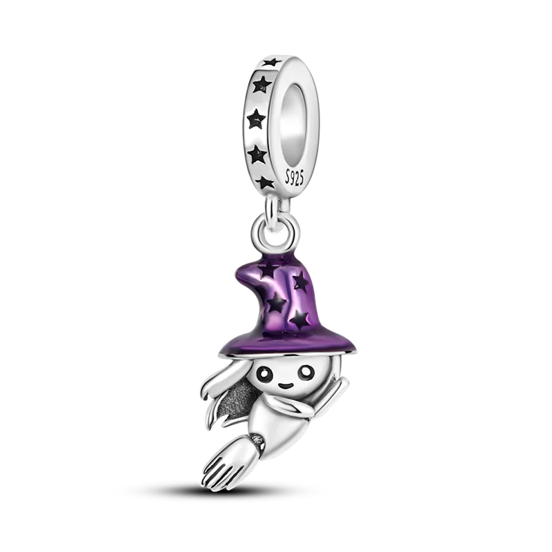 Sicherheitsketten aus 925er-Sterlingsilber, violette Serie, Schmetterling, Widder, Zwillinge, passend für Original-Armbänder, DIY-Schmuckherstellung, Geschenk für Frauen