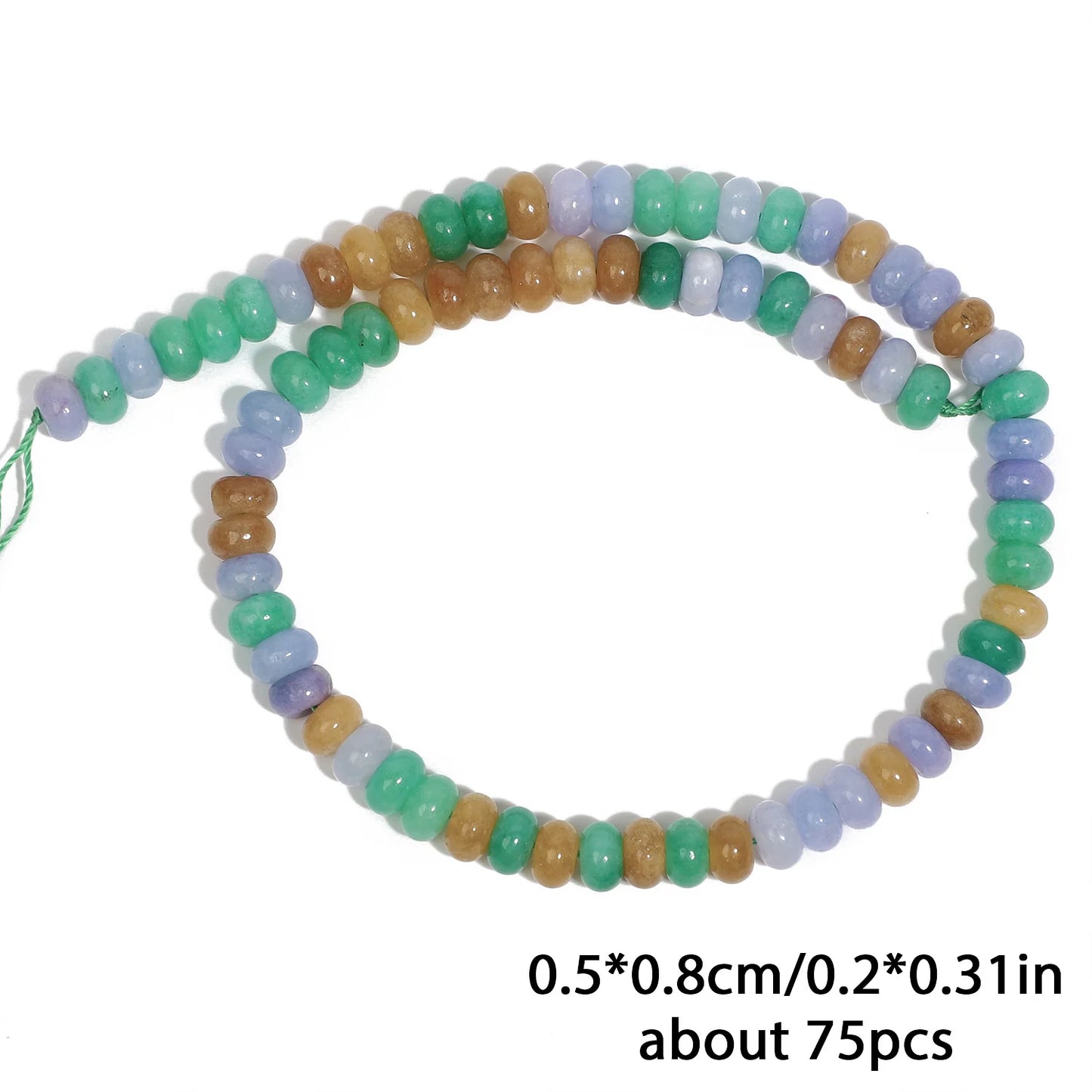 5x8mm Natürliche Abacus Rondelle Jade Quarz Perlen Stein Flache Runde DIY Charms Armbänder Lose Perlen Für Schmuck Machen liefert