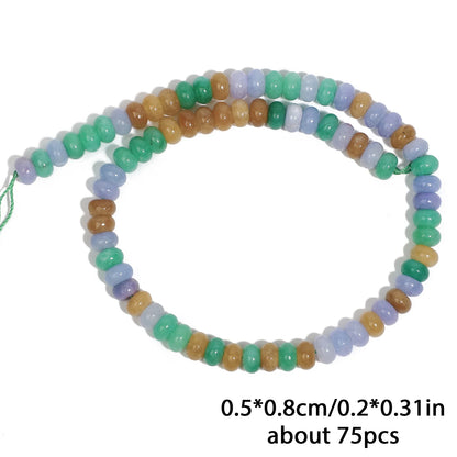 5x8mm Natürliche Abacus Rondelle Jade Quarz Perlen Stein Flache Runde DIY Charms Armbänder Lose Perlen Für Schmuck Machen liefert