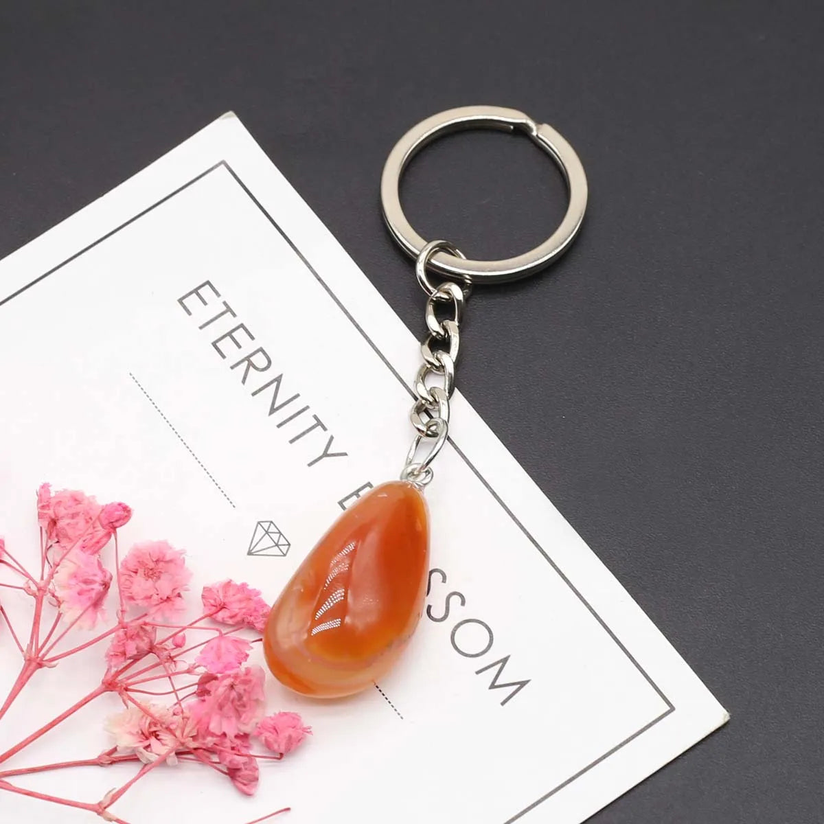 Natürliche rohe Erz Schlüssel anhänger Edelstein Reiki Heilung Quarz Achat Citrin unregelmäßige Stein Anhänger Charms diy Schmuck machen Zubehör