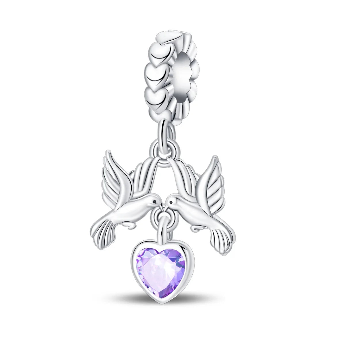 Lila Serie 925 Sterling Silber Maiglöckchen Rose Meerjungfrau Hexenhut Charm Passend für DIY Armband Halskette Charmante Geschenke