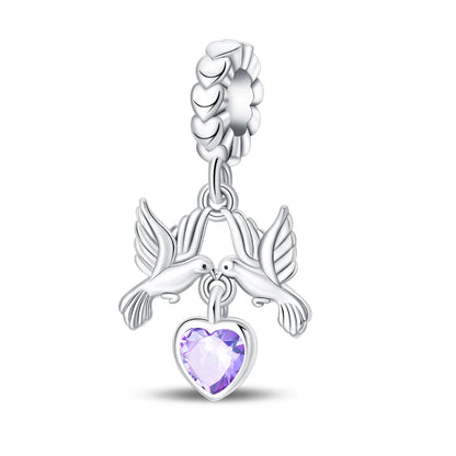 Lila Serie 925 Sterling Silber Maiglöckchen Rose Meerjungfrau Hexenhut Charm Passend für DIY Armband Halskette Charmante Geschenke