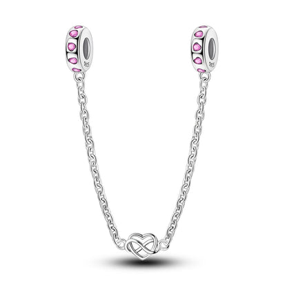 Sicherheitsketten aus 925er-Sterlingsilber, violette Serie, Schmetterling, Widder, Zwillinge, passend für Original-Armbänder, DIY-Schmuckherstellung, Geschenk für Frauen