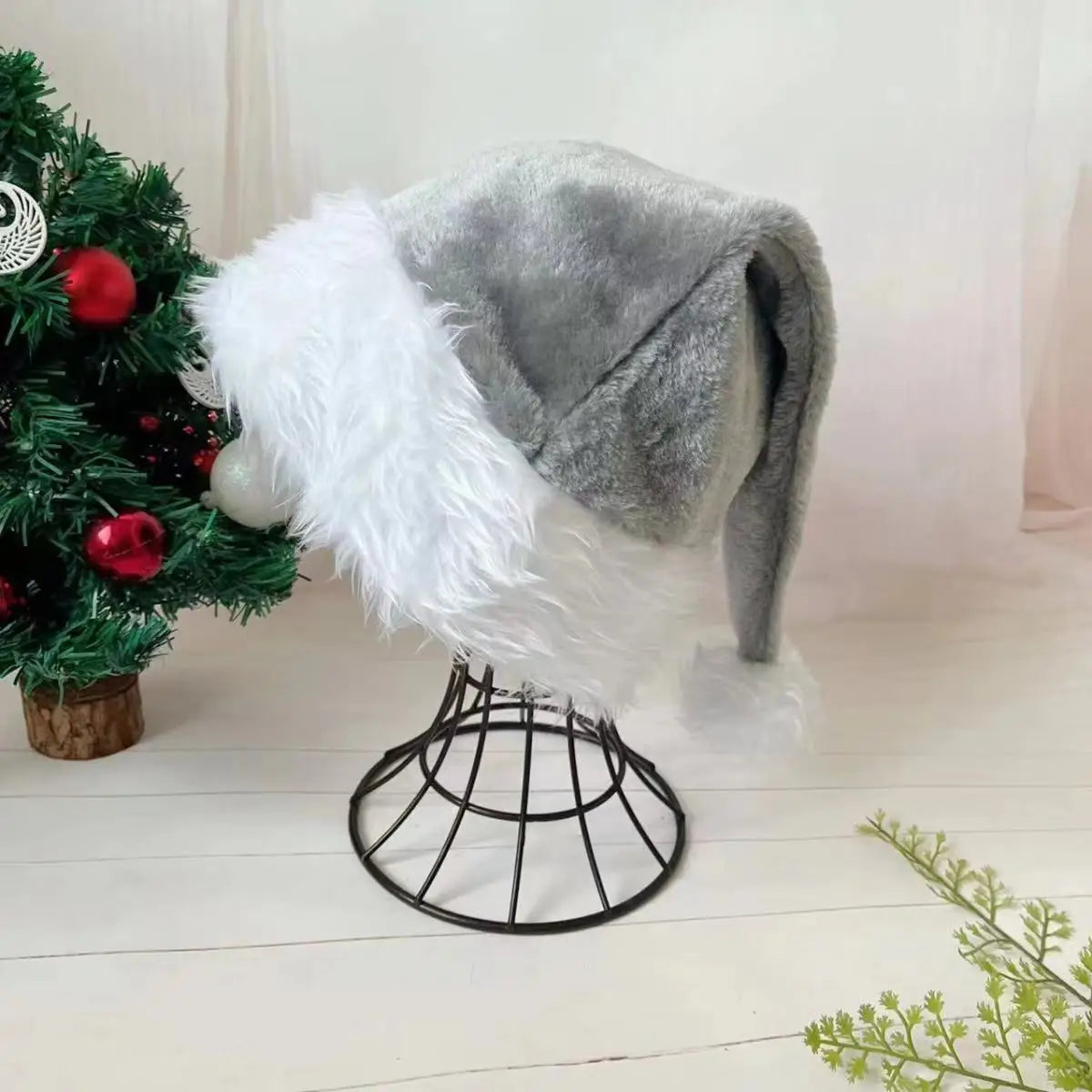 Weihnachtsmannmütze, Weihnachten, rosa, lang, Plüsch, Urlaub, rot, schwarz, für Erwachsene und Kinder, Unisex, 2024, Neujahr, festliches Partyzubehör