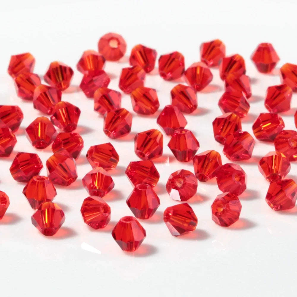 3 4 6 8 MM Rote Tschechische Runde Glaskugel Perlen Für DIY Armband Schmuck Machen Handwerk Zubehör Lose Doppelkegel Kristall Facted Bead