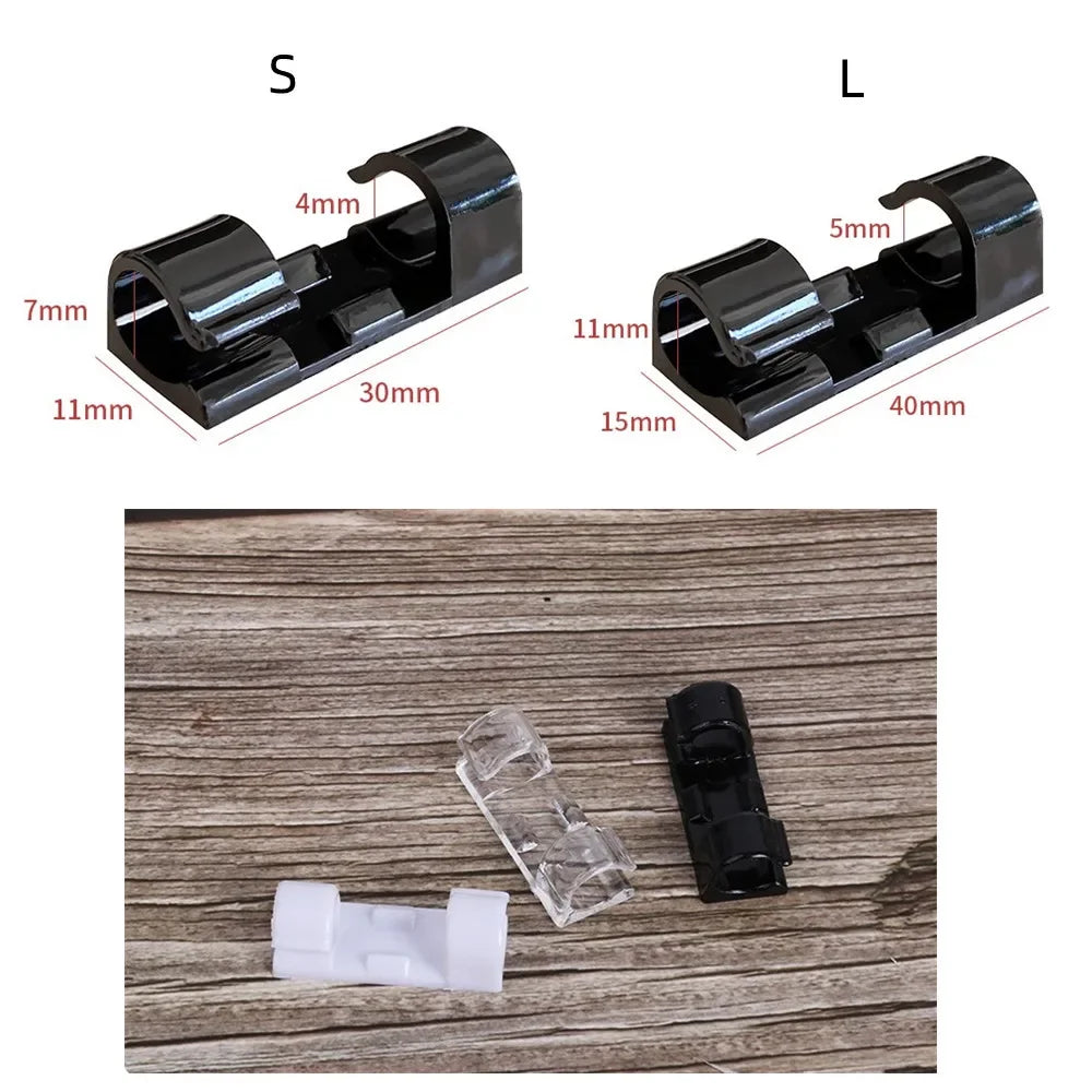 20 stücke Kabel Organizer Clips Kabel Clips Management Kabel Organizer ABS Draht Kabel Halter USB Lade Daten Linie Schutz