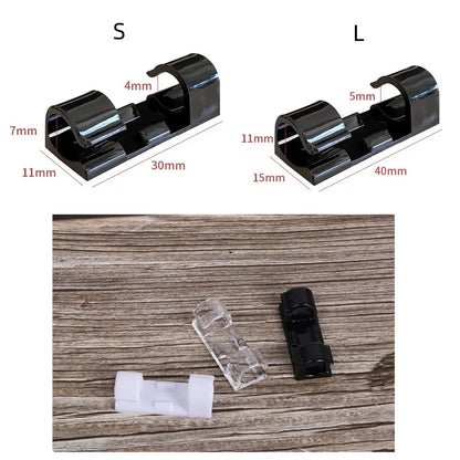 20 stücke Kabel Organizer Clips Kabel Clips Management Kabel Organizer ABS Draht Kabel Halter USB Lade Daten Linie Schutz