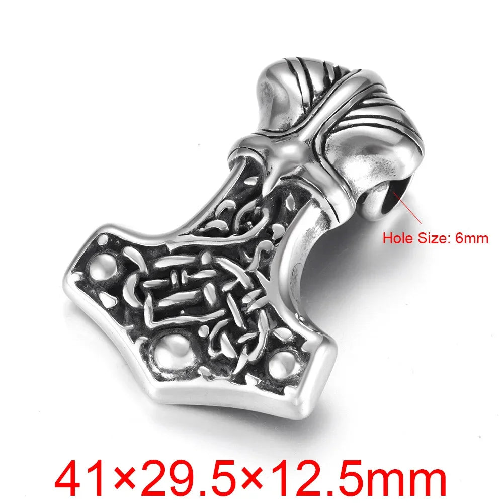 Edelstahl Viking Nordischer Anhänger für Halskette DIY Zubehör Schmuckherstellung Erkenntnisse Männer Charm Supplies Punk Axt